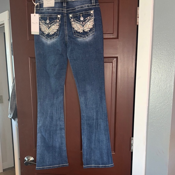 Miss Me Dark Blue Flare Jeans - Picture 3 of 7